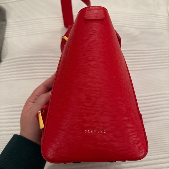 Senreve Midi Maestra in Red Chili Mimosa Leather - Crossbody/Backpack - Picture 2 of 8